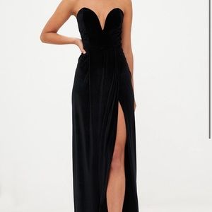 PLT black velvet dress